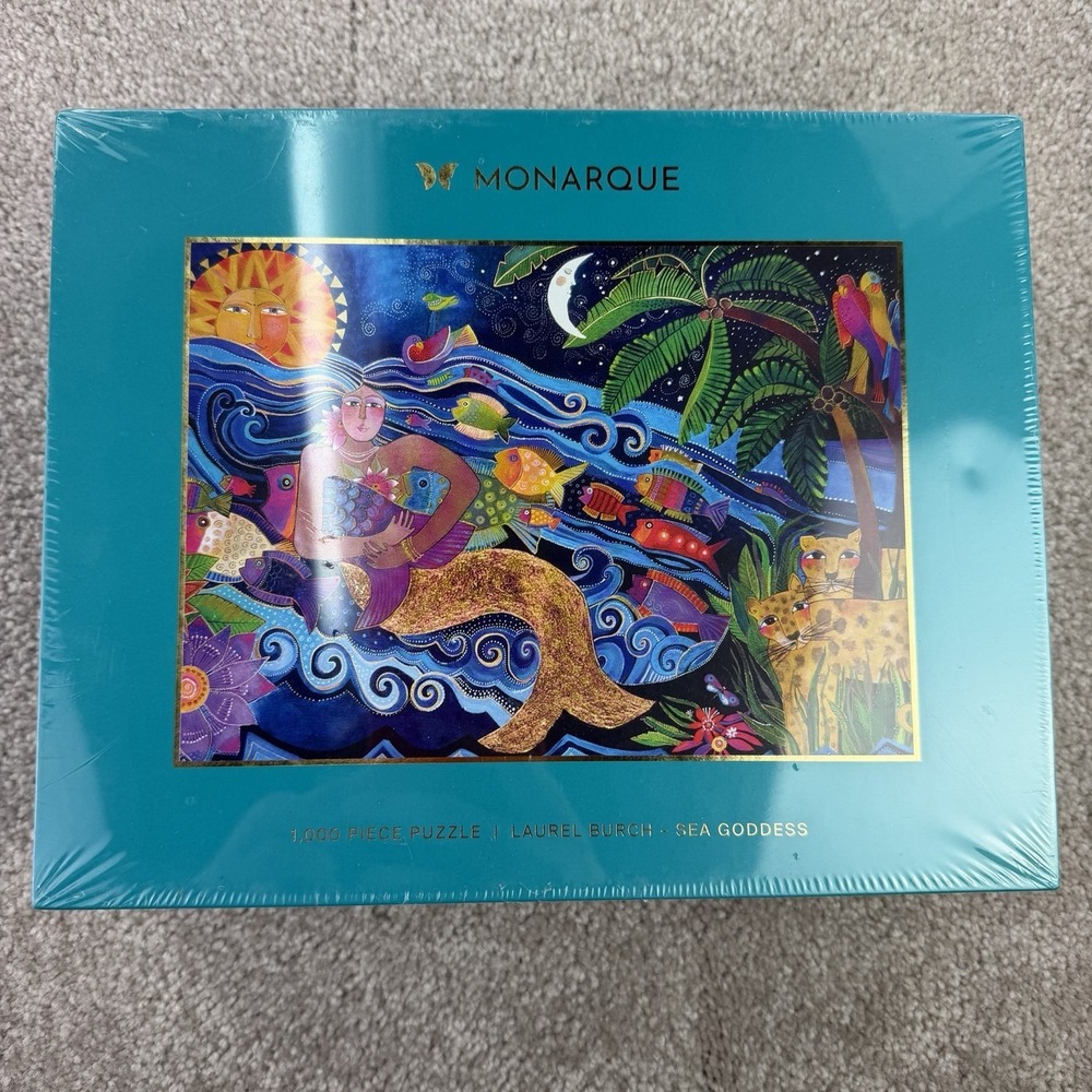 Vtg‎ Laurel Burch Monarque 1000 Piece Puzzle Sea Goddess New Sealed Pls See Pics
